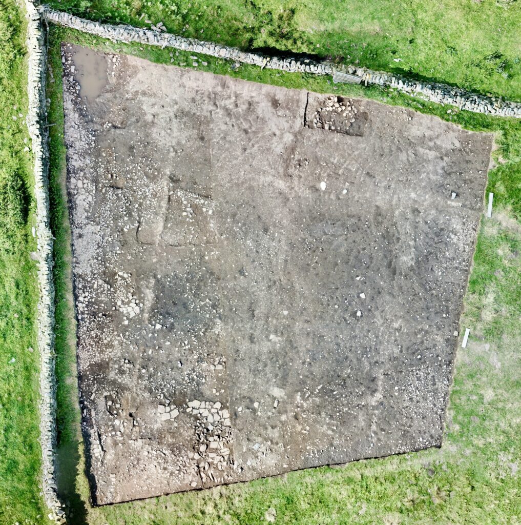 Drone shot of the archaeological site. 