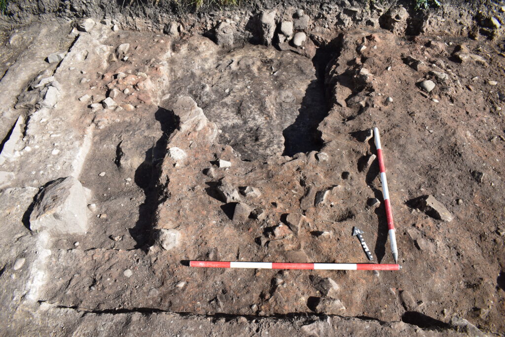 Scale poles next to rampart oven